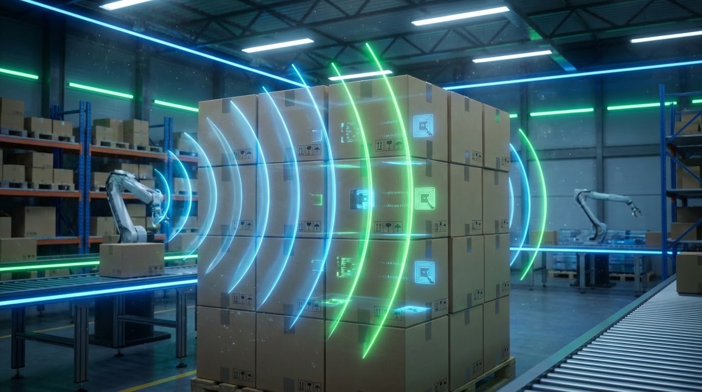 RFID Radio Waves passing through boxes