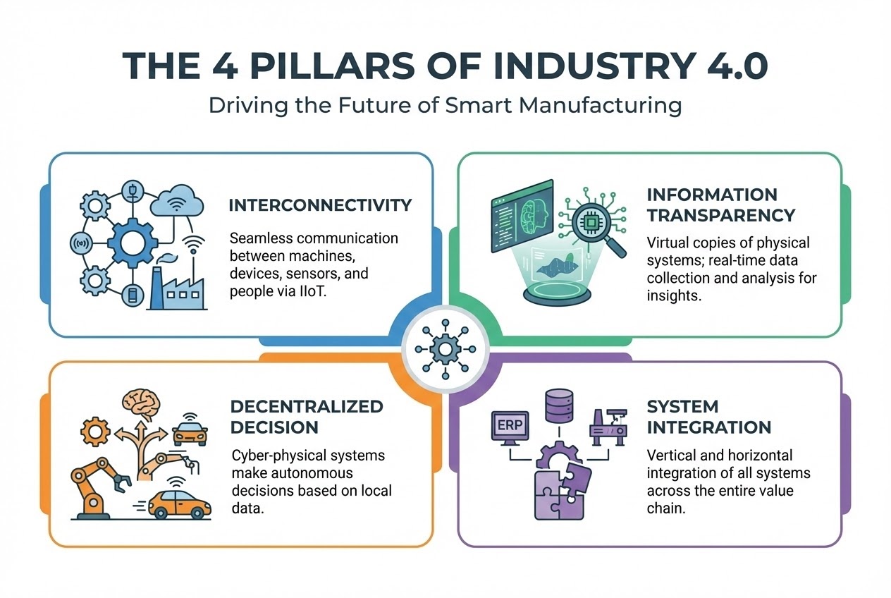 Diagram แสดงโครงสร้าง Smart Factory