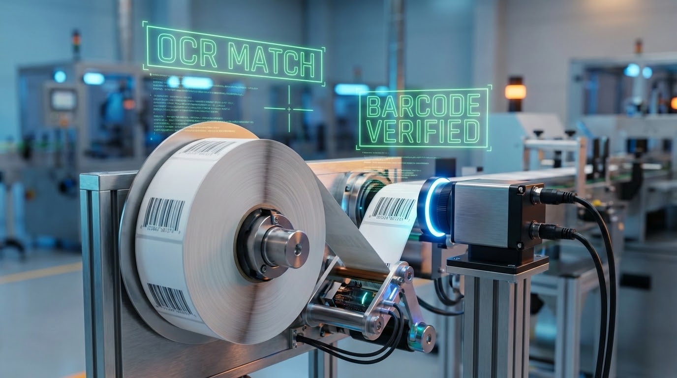 หน้าจอระบบตรวจสอบ Barcode และ OCR